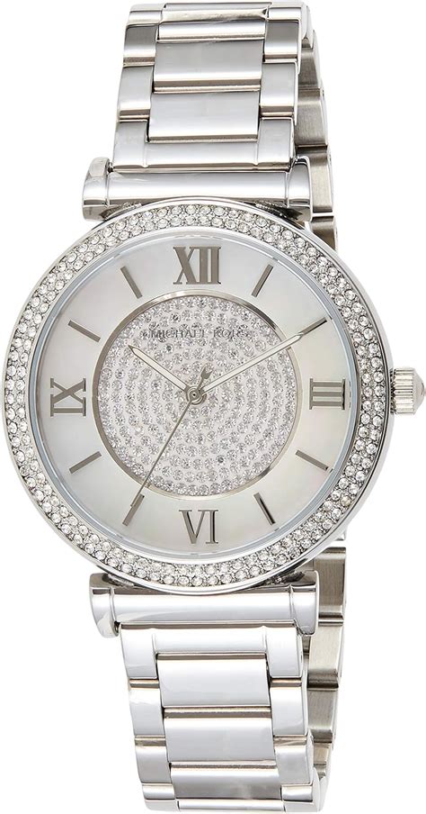 michael kors women's catlin silver tone watch mk3355